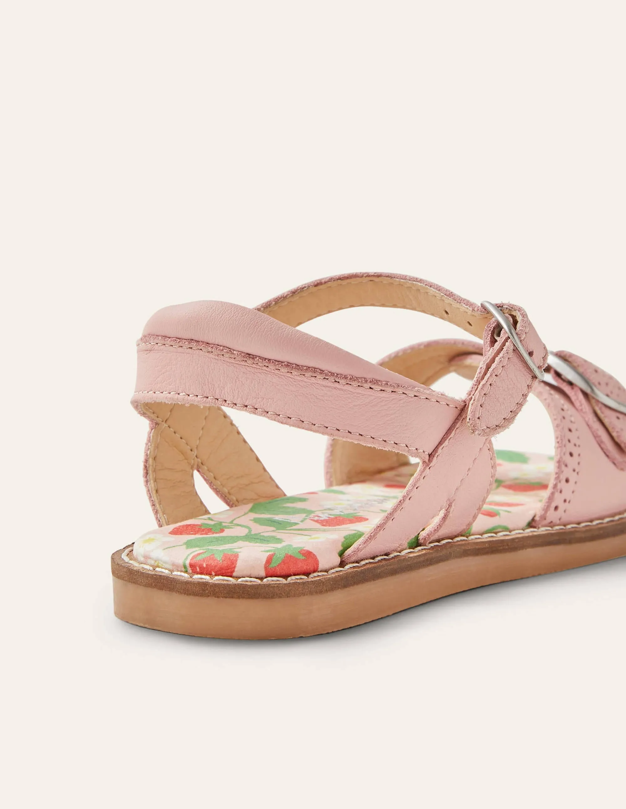 Leather Buckle Sandals-Boto Pink