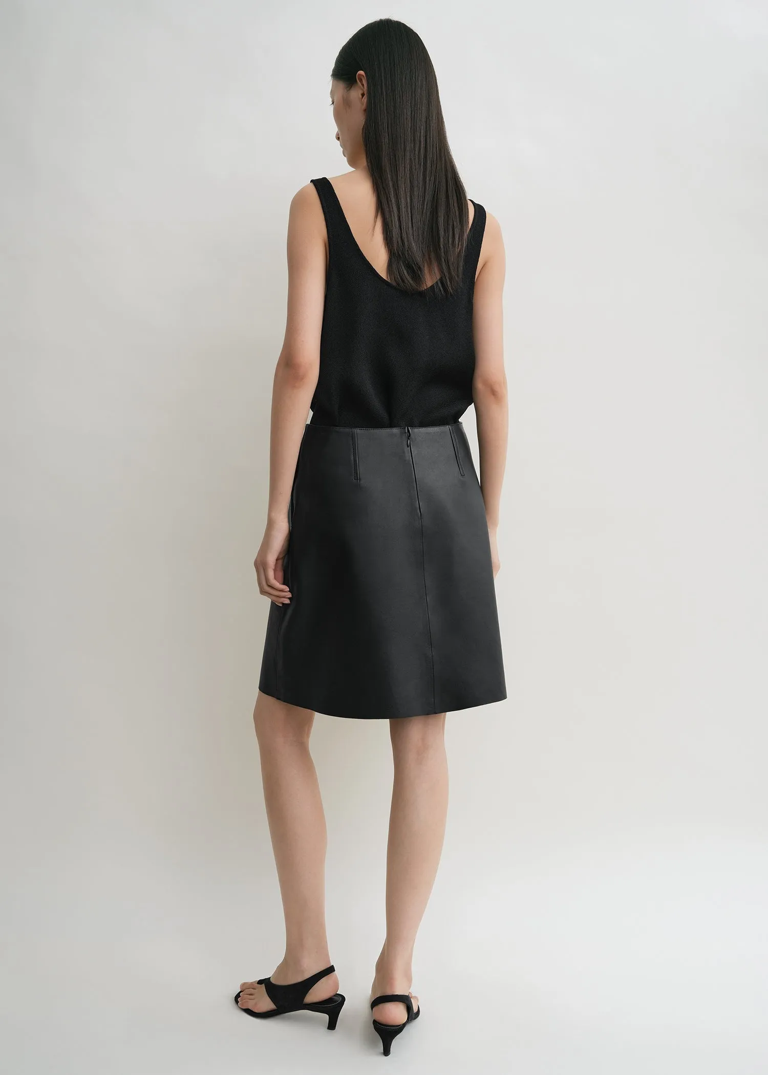 Leather skirt black