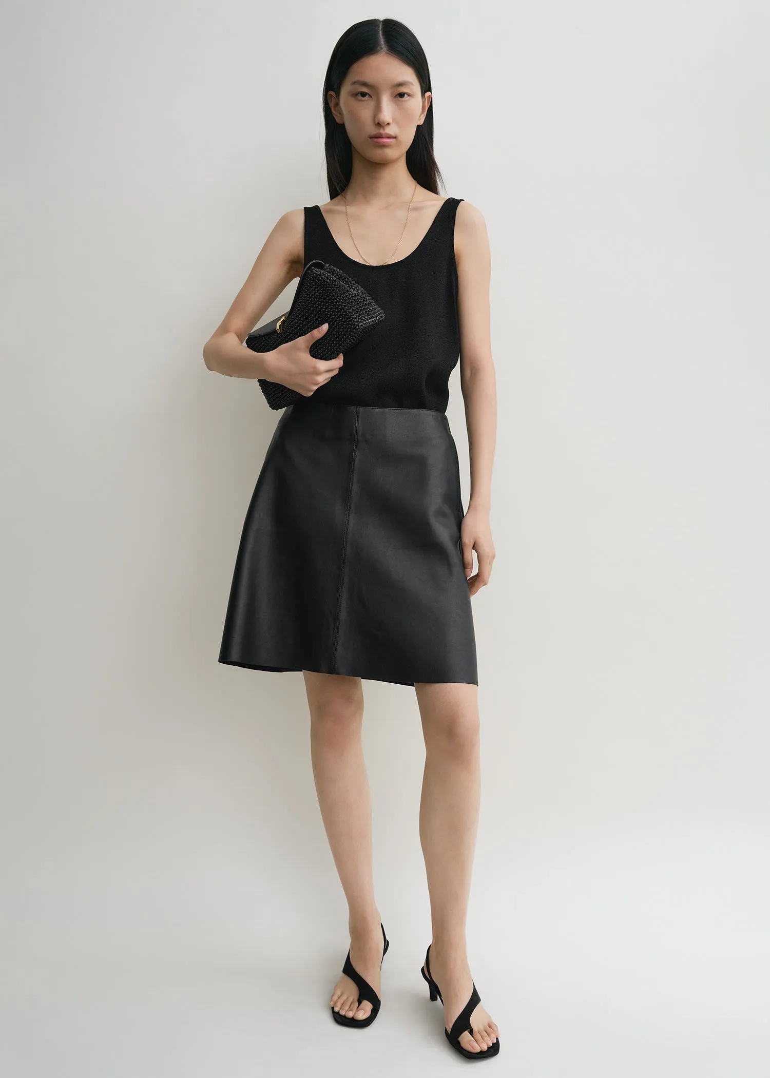 Leather skirt black