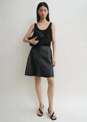 Leather skirt black