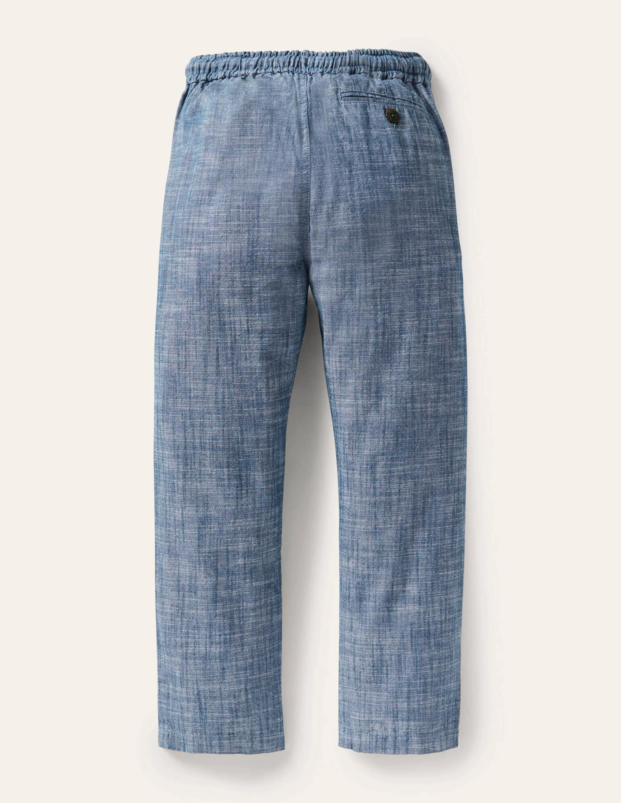 Lightweight Pull-on Trousers-Chambray Blue