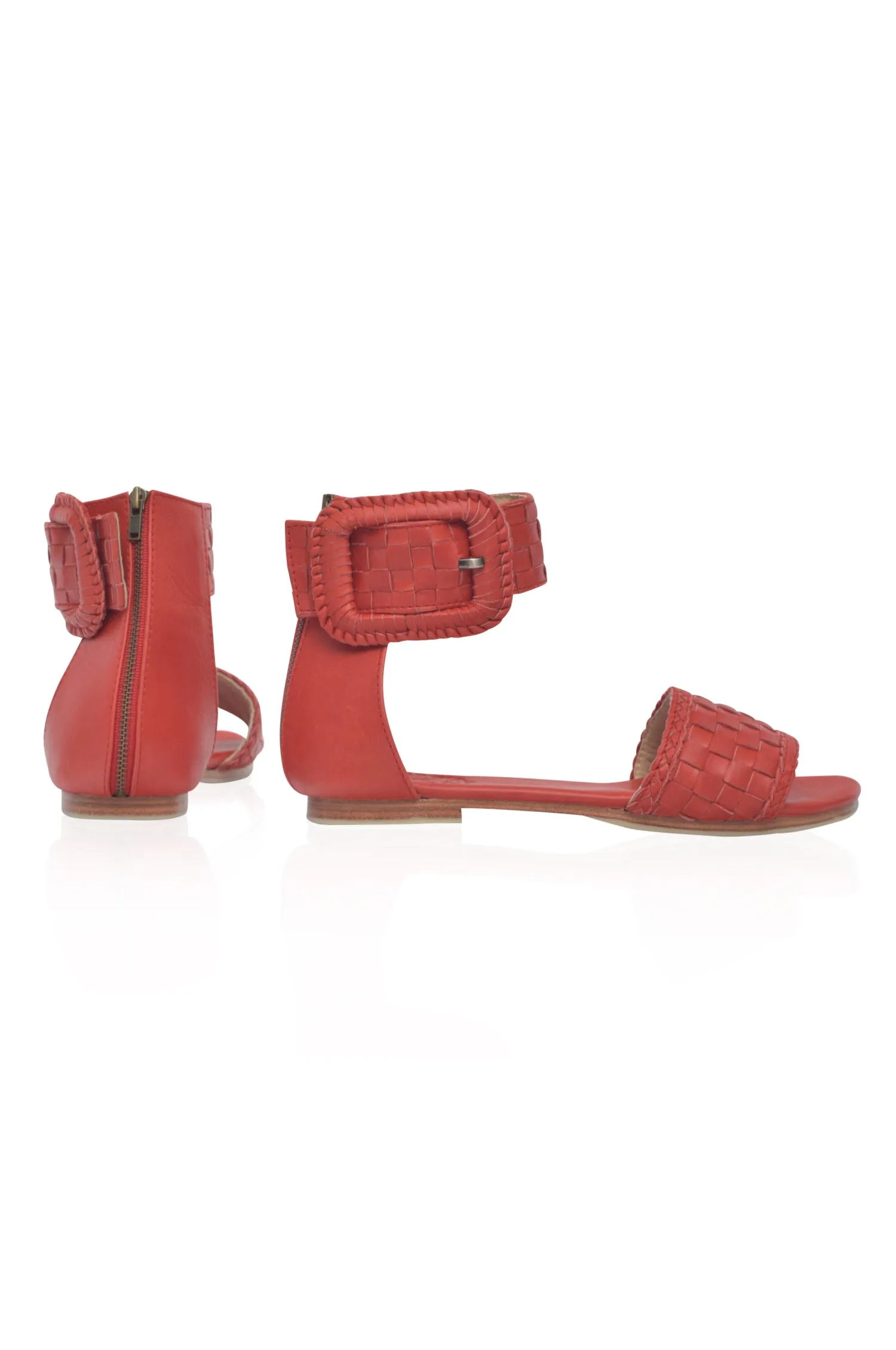 Madagascar Woven Leather Sandals (Sz. 6.5 & 10)