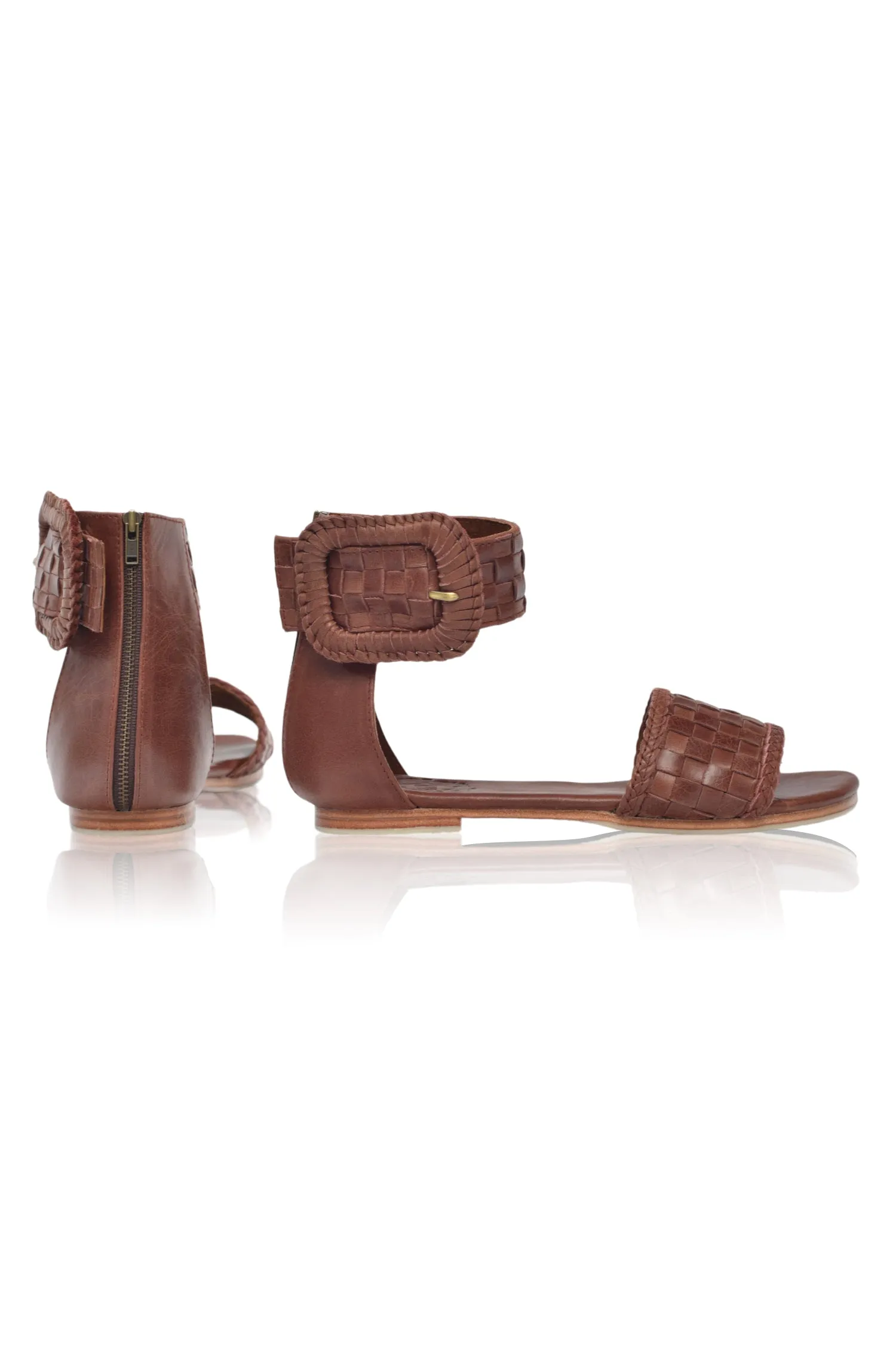 Madagascar Woven Leather Sandals (Sz. 6.5 & 10)