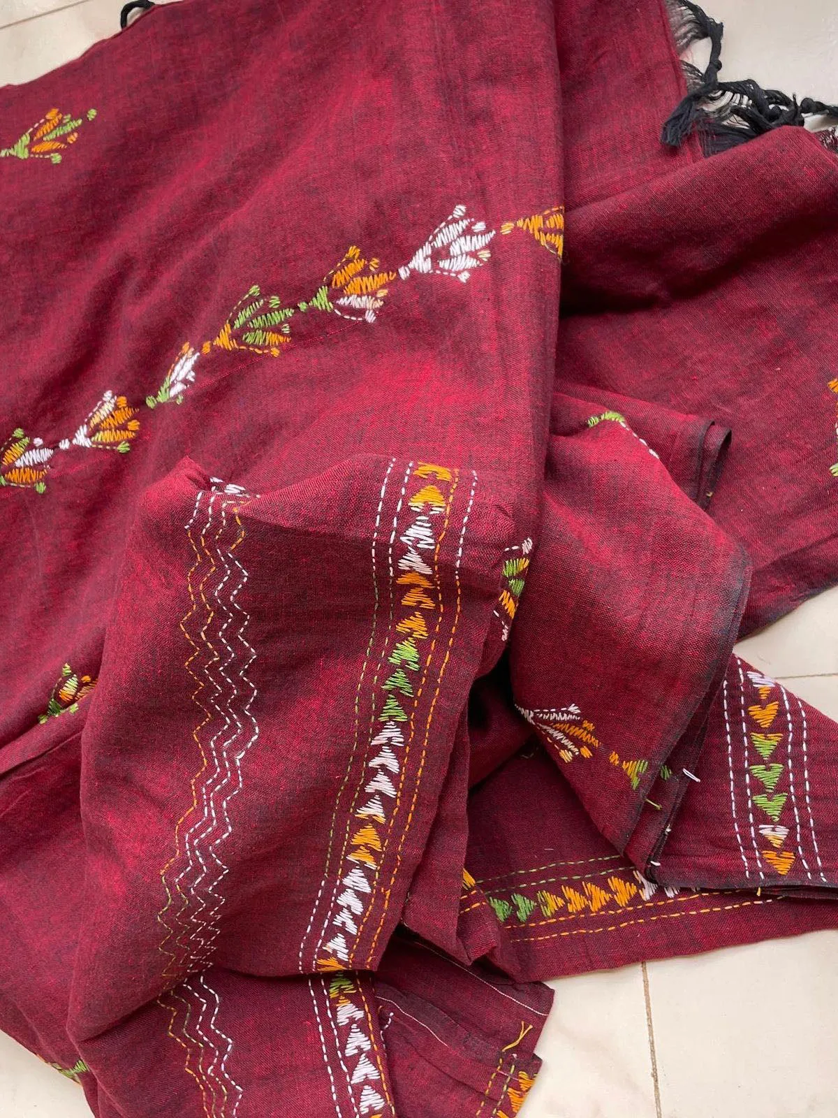 Maroon Kantha