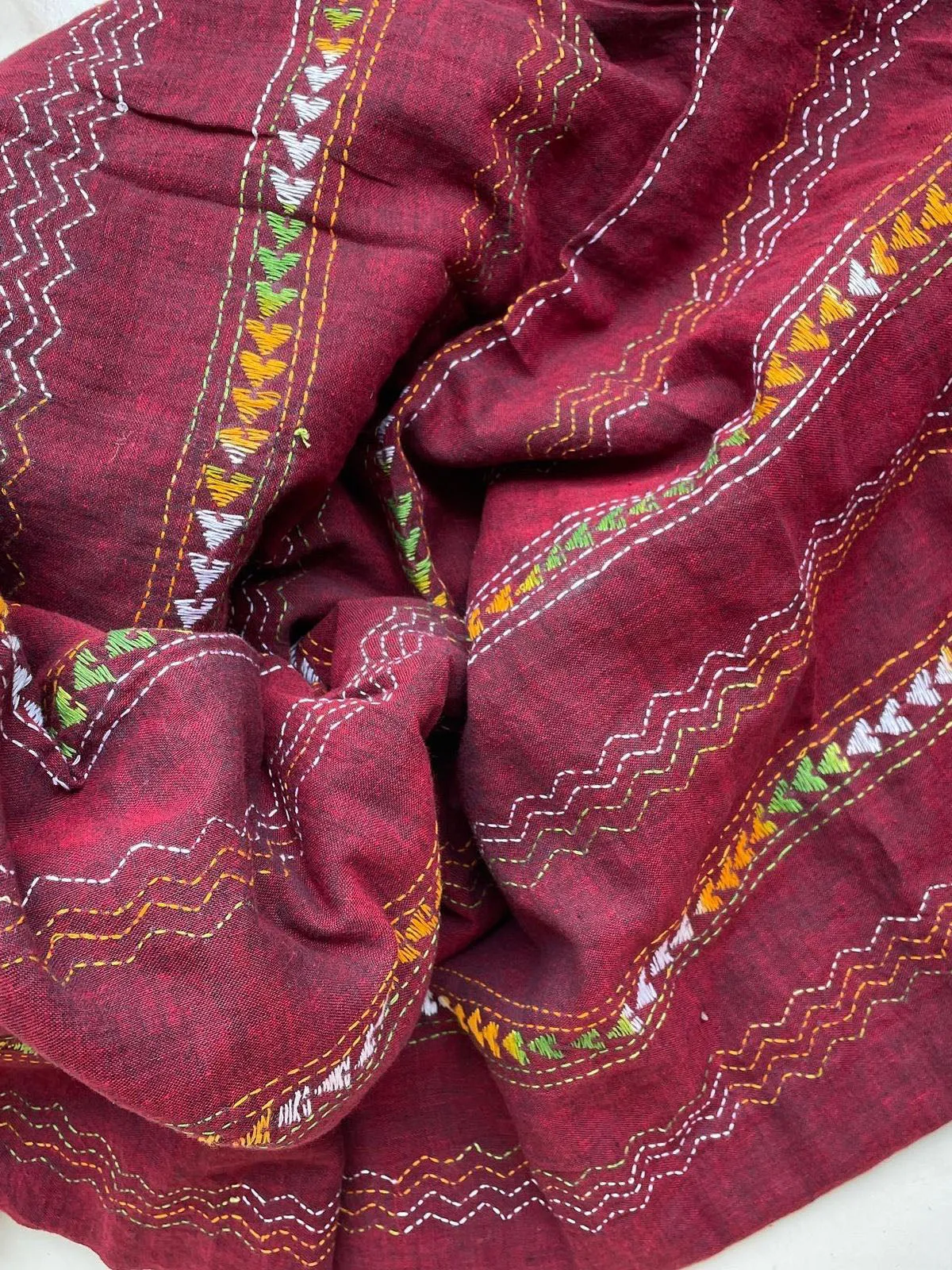 Maroon Kantha
