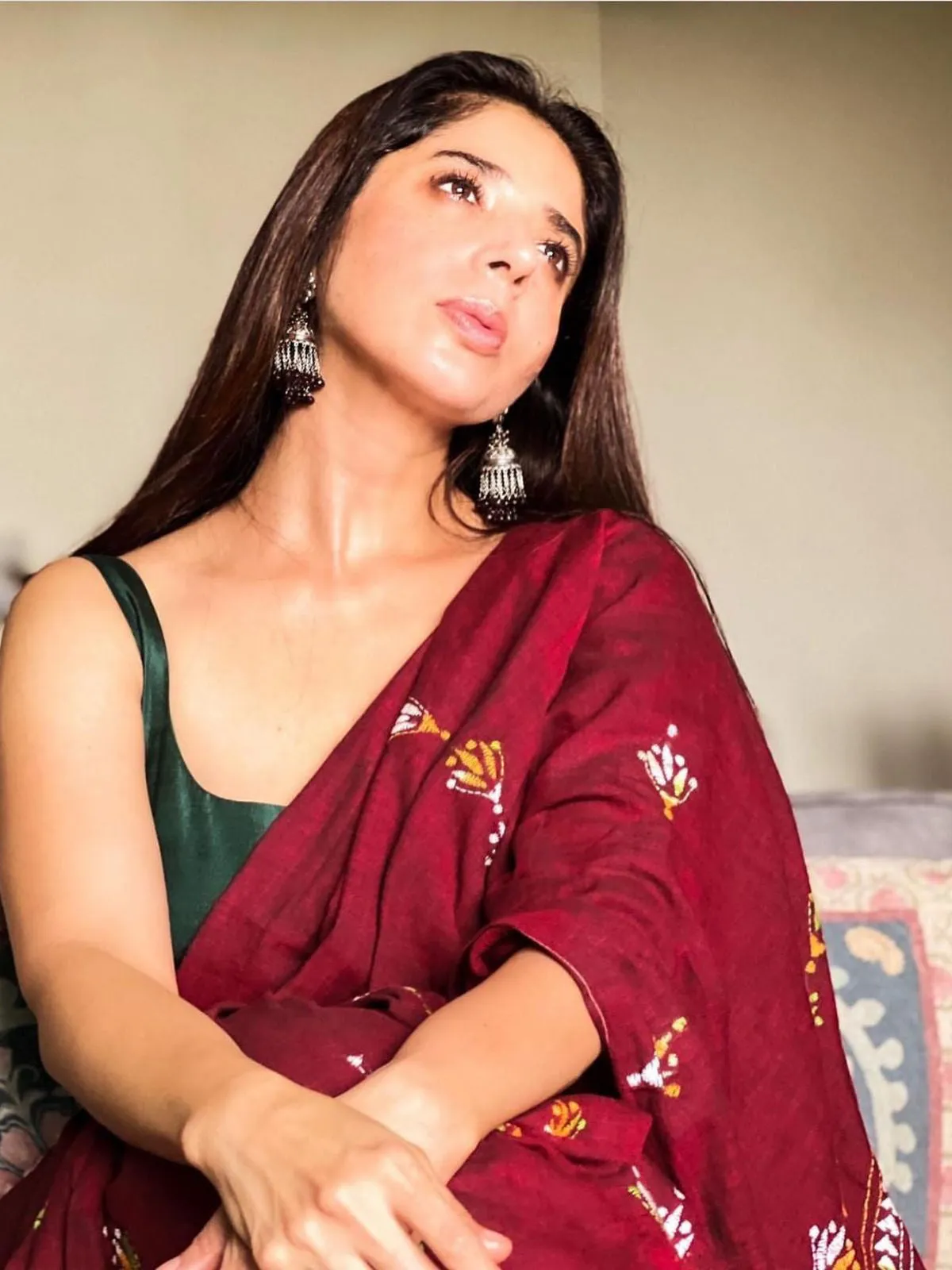 Maroon Kantha