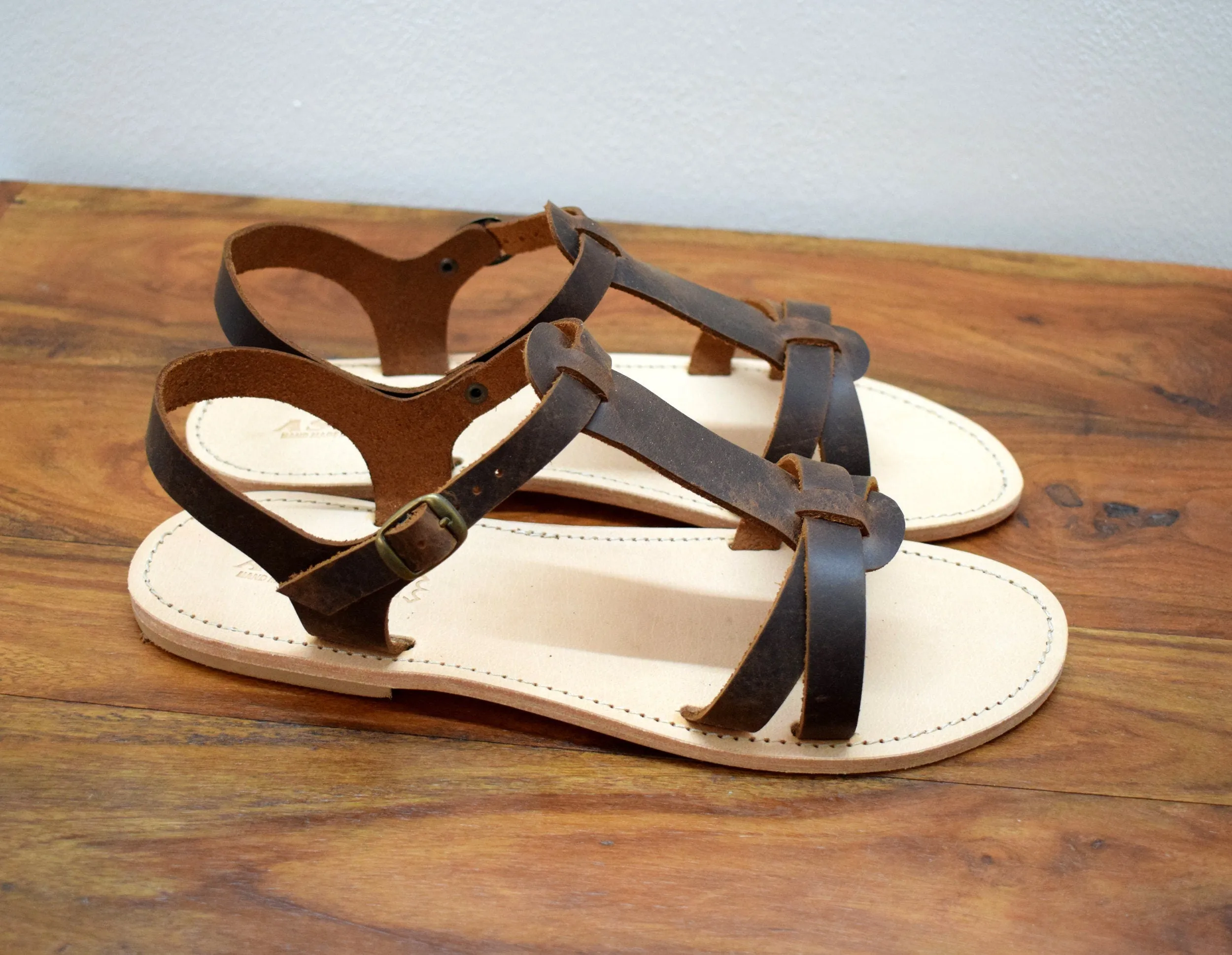 Men greek leather sandals Handmade Spartan sandals