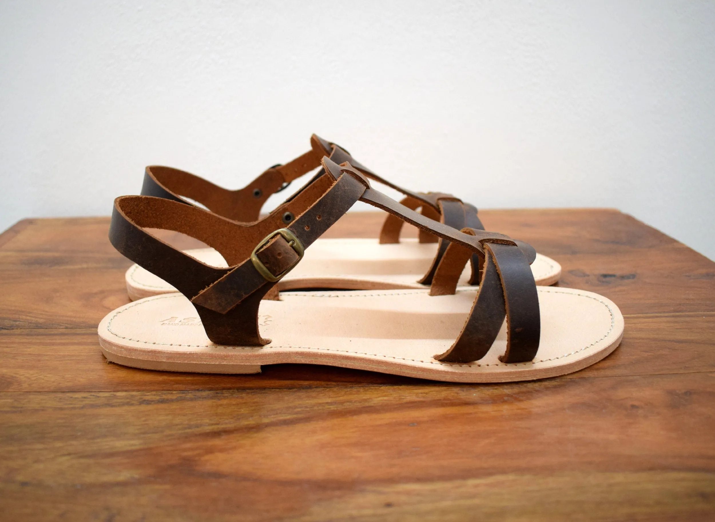 Men greek leather sandals Handmade Spartan sandals