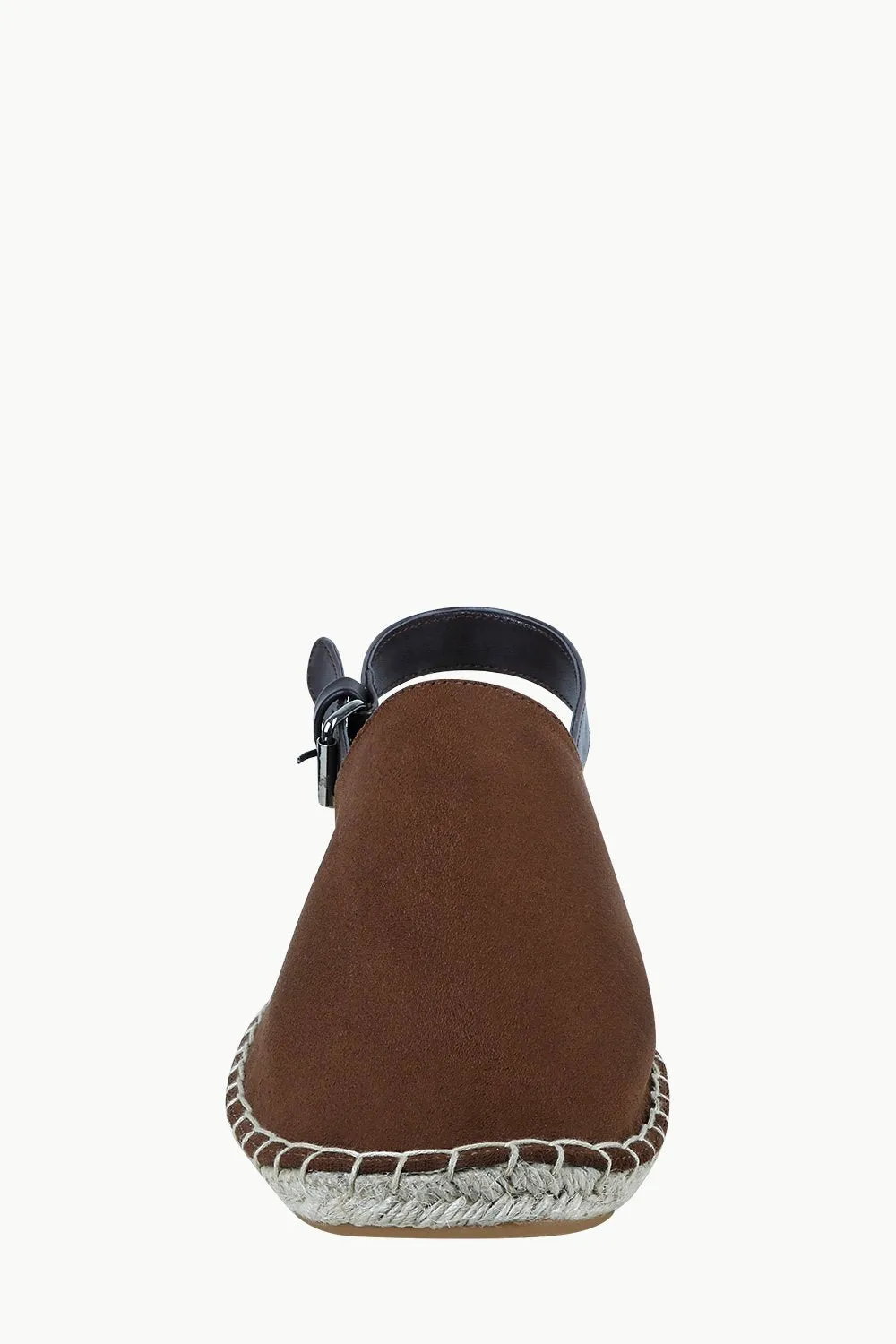Mens Brown Faux Suede Strap Sandals