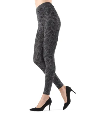 Mulga High-Waisted Black Snakeskin Leggings