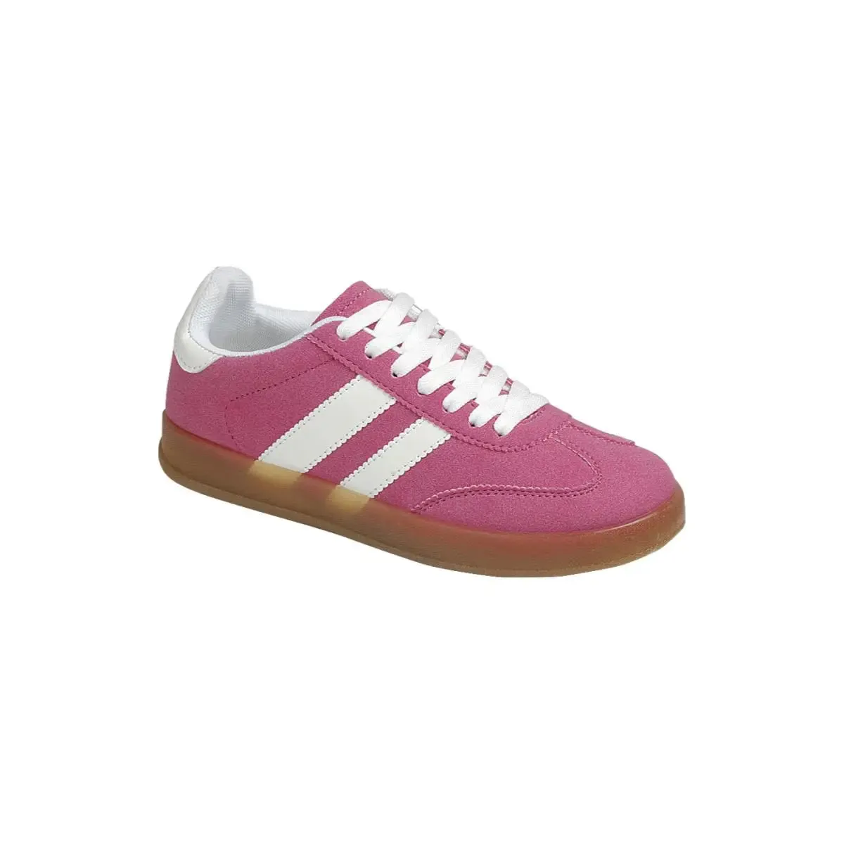 Ness Striped Lace Up Flat Sneakers