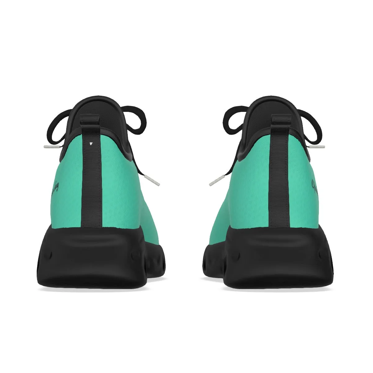 Oficialmente Sexy Turquoise Green Light Sports Shoes With Black Logos