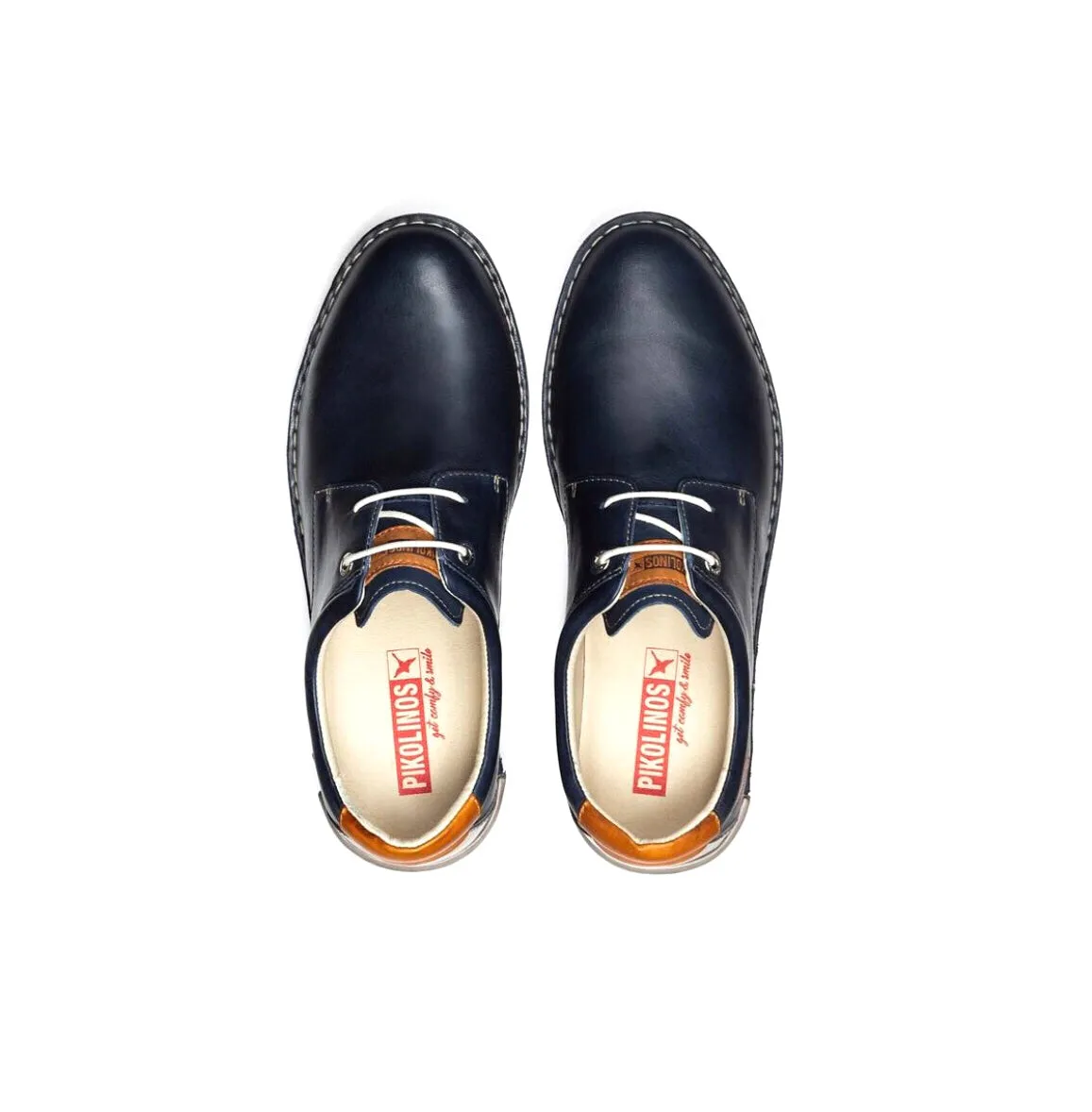 Pikolinos Navas M7T-4036 Blue 2 Eyelet Shoe Made In Spain