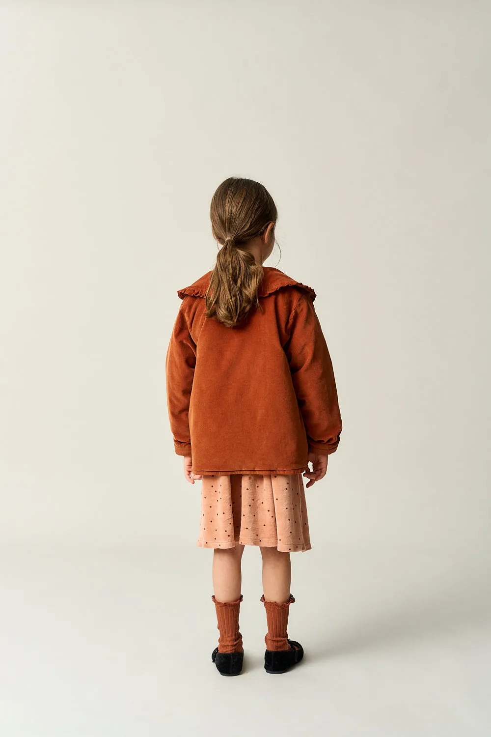 Pinwale corduroy ruffle jacket
