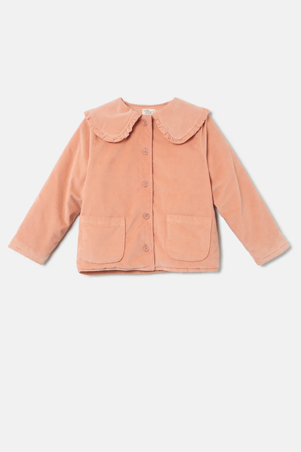 Pinwale corduroy ruffle jacket