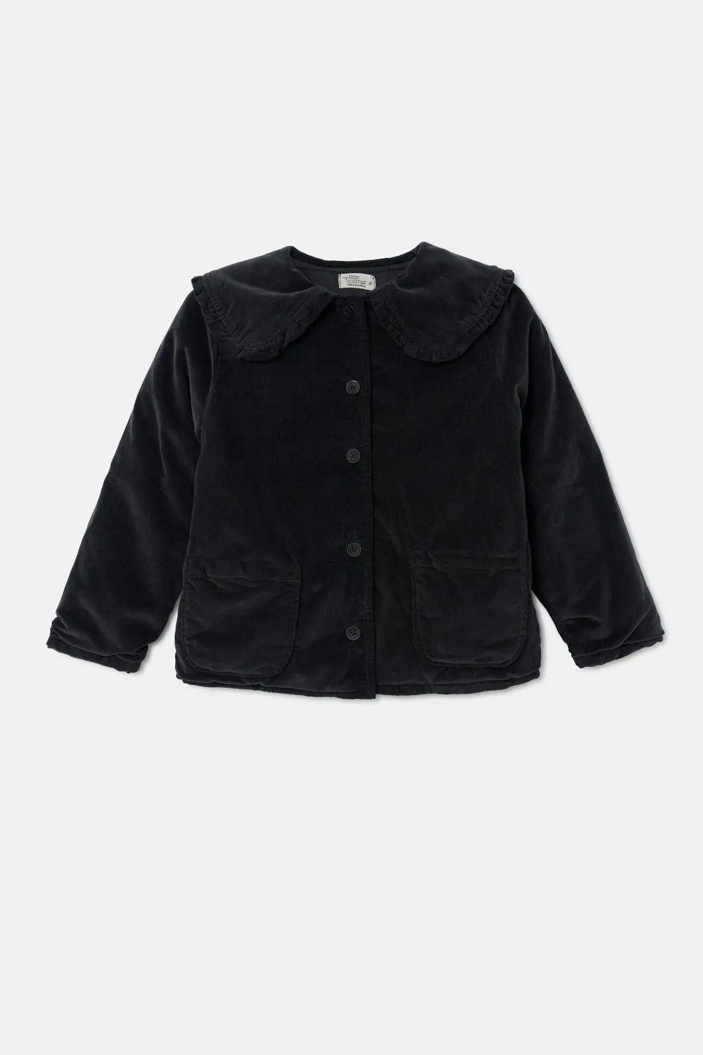 Pinwale corduroy ruffle jacket