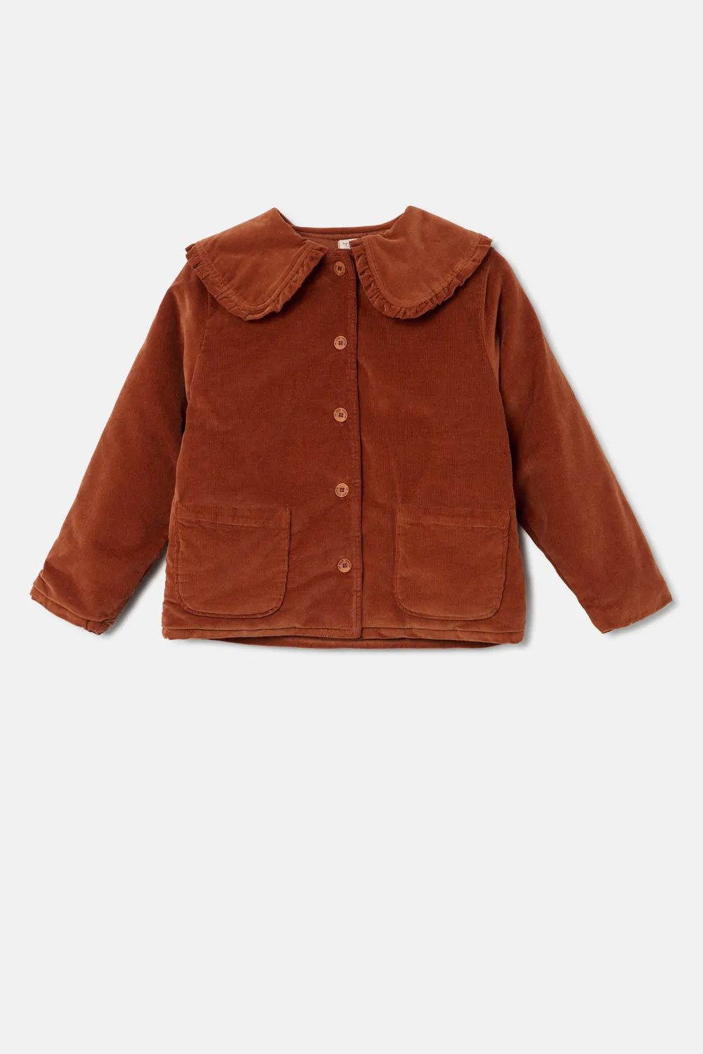 Pinwale corduroy ruffle jacket