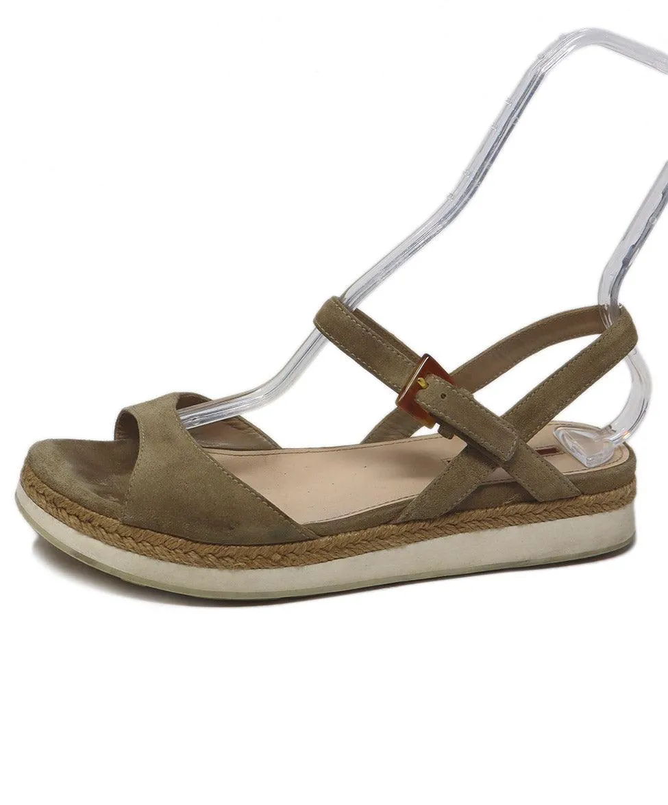 Prada Sport Taupe Suede Espadrilles sz 10