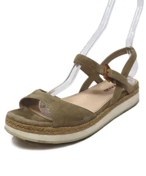 Prada Sport Taupe Suede Espadrilles sz 10