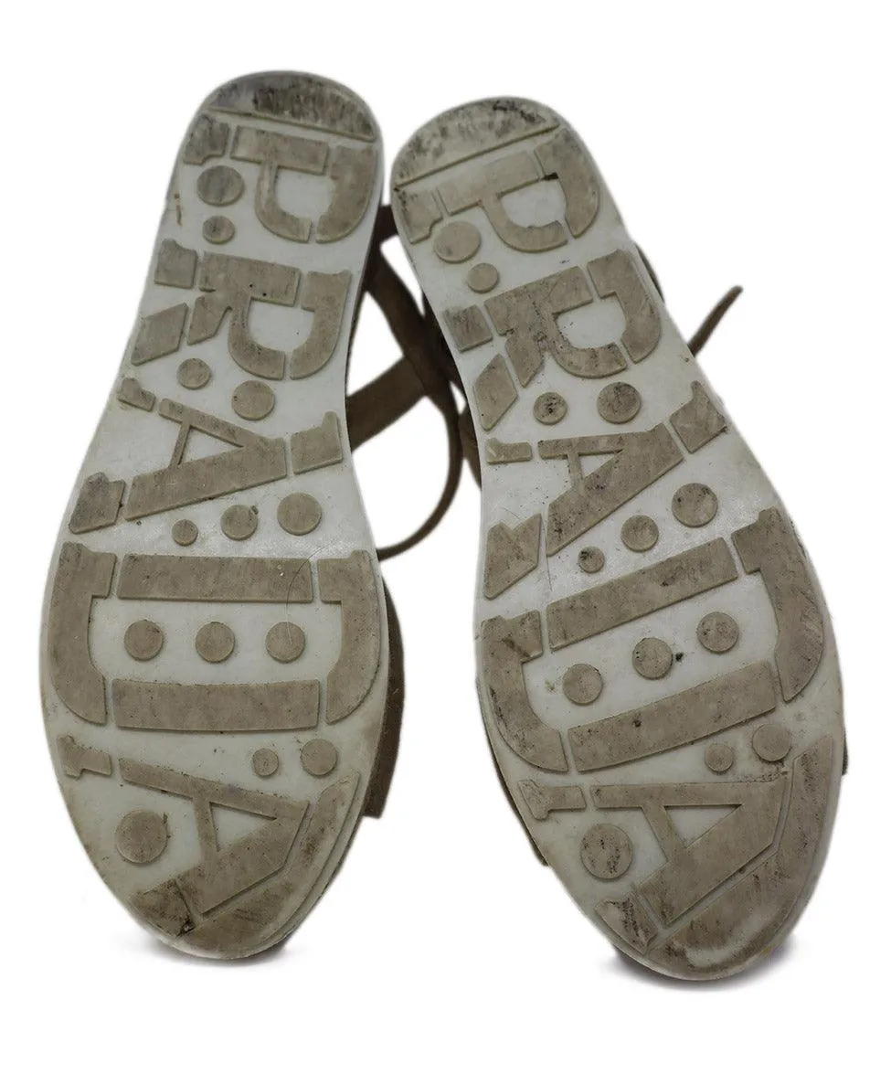 Prada Sport Taupe Suede Espadrilles sz 10