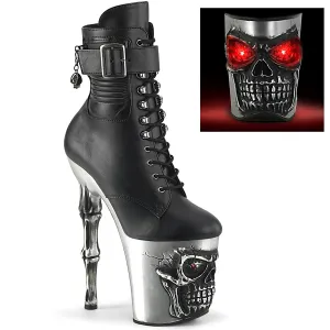 RAPTURE-1020STR-LT Finger Bone Light Up Eye Stripper Bootts