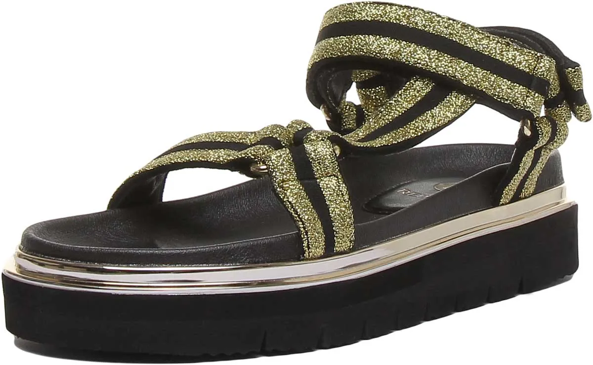 Replay Hyndem Women Sandals In Black Gold