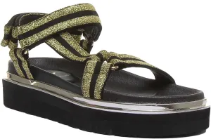 Replay Hyndem Women Sandals In Black Gold