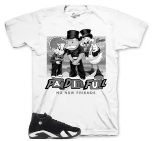 Retro 14 Black/White No New Friends Shirt
