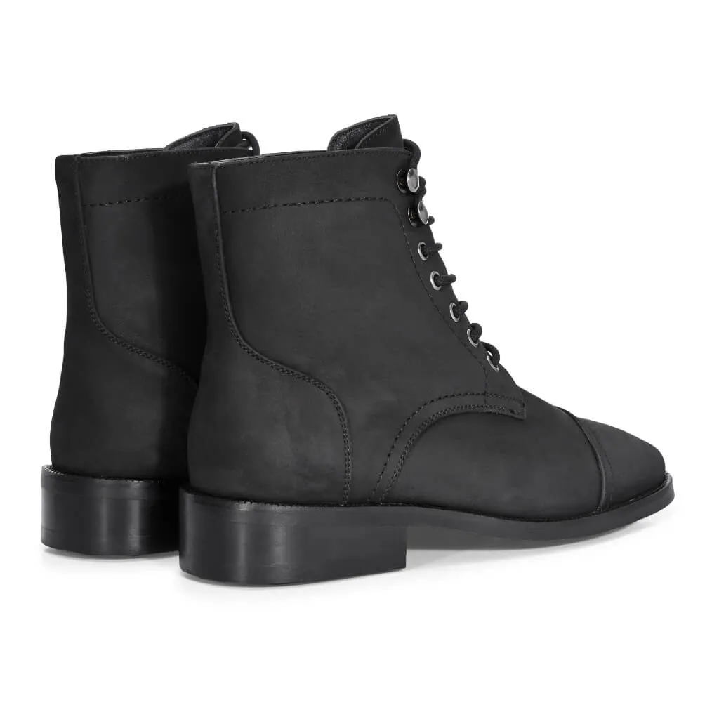 Rugged Matte Black Boots | Kevlar® Laces & Cork-Bed Comfort