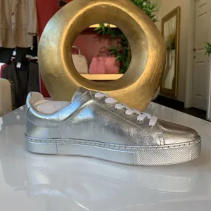 Schutz Chayton Silver Sneakers *est retail $250*