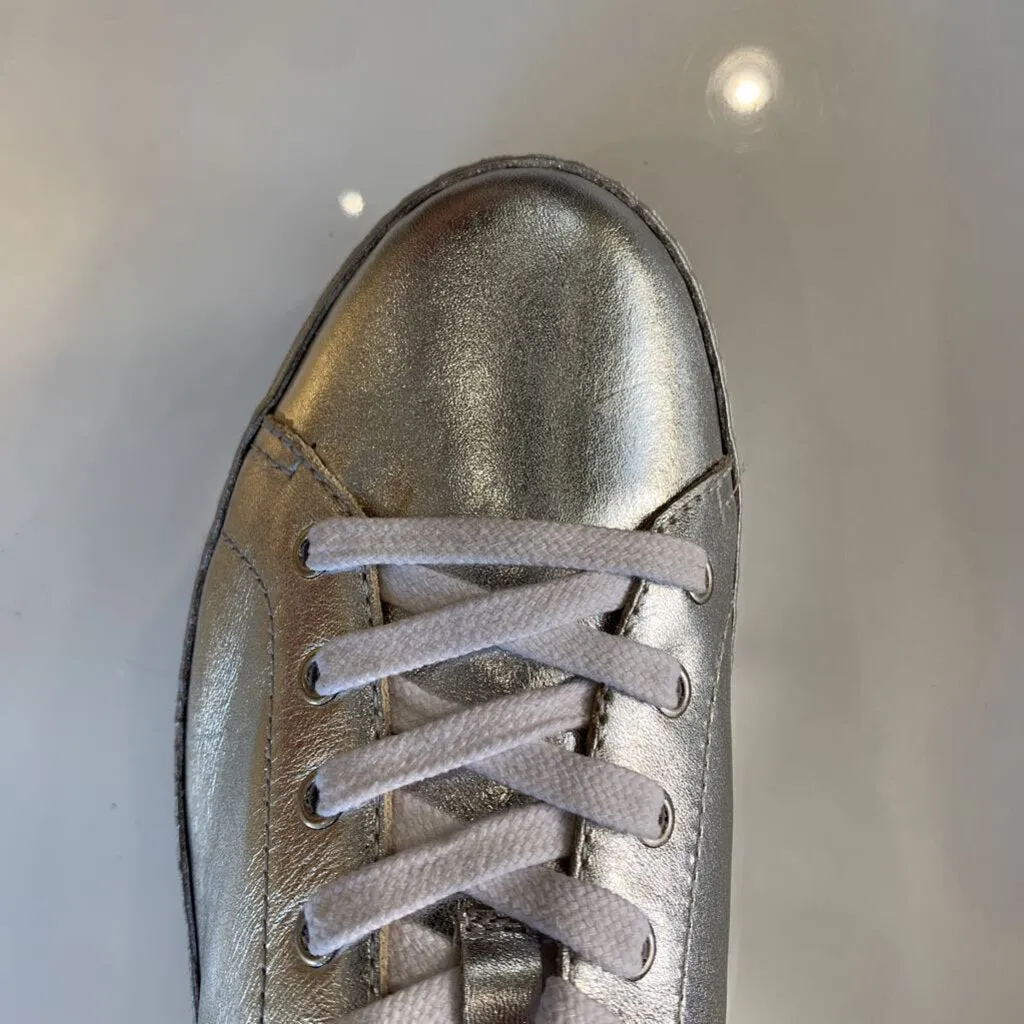 Schutz Chayton Silver Sneakers *est retail $250*