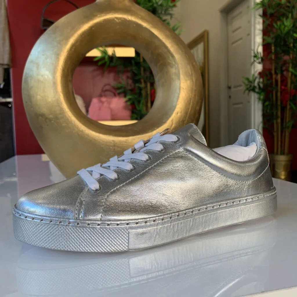 Schutz Chayton Silver Sneakers *est retail $250*
