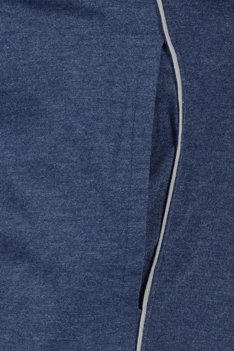 Shorts - Blue Knitted Shorts For Mens | Ariser