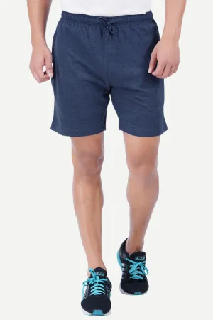 Shorts - Blue Knitted Shorts For Mens | Ariser Shorts - Blue Knitted Shorts For Mens | Ariser