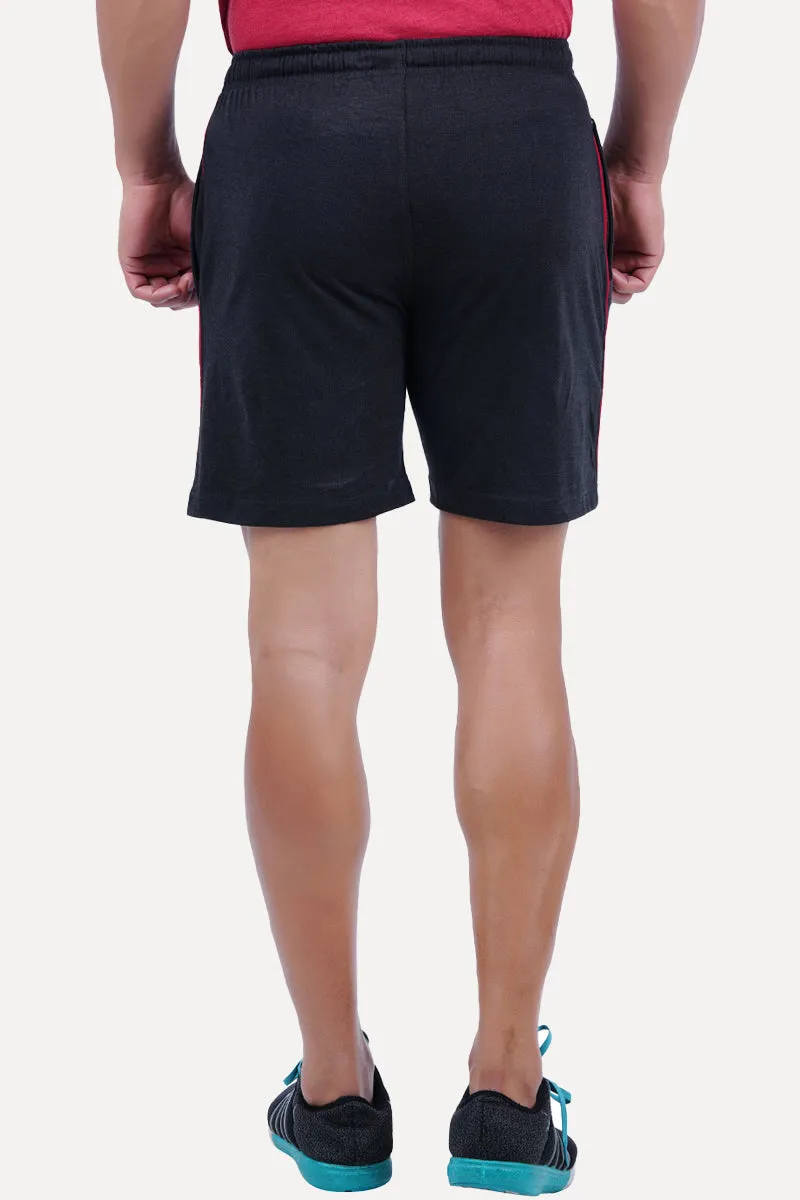 Shorts - Charcoal Knitted Shorts For Mens | Ariser