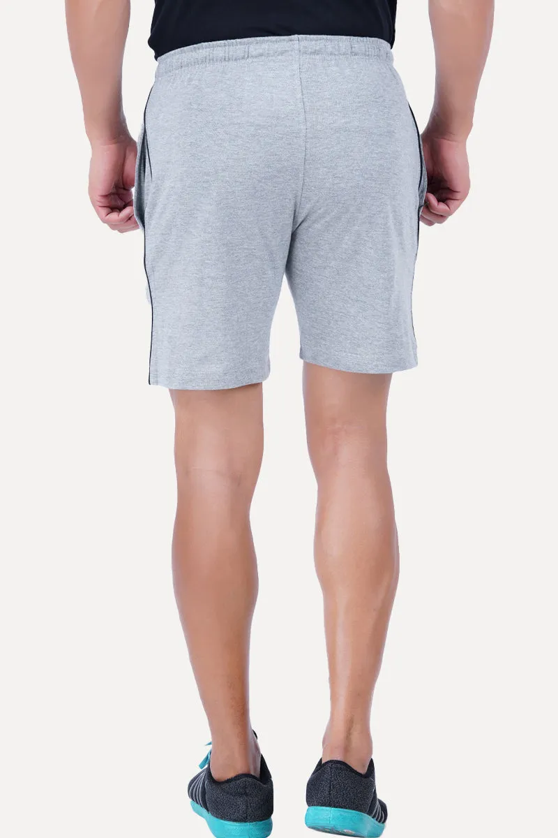 Shorts - Gray Knitted Shorts For Mens | Ariser