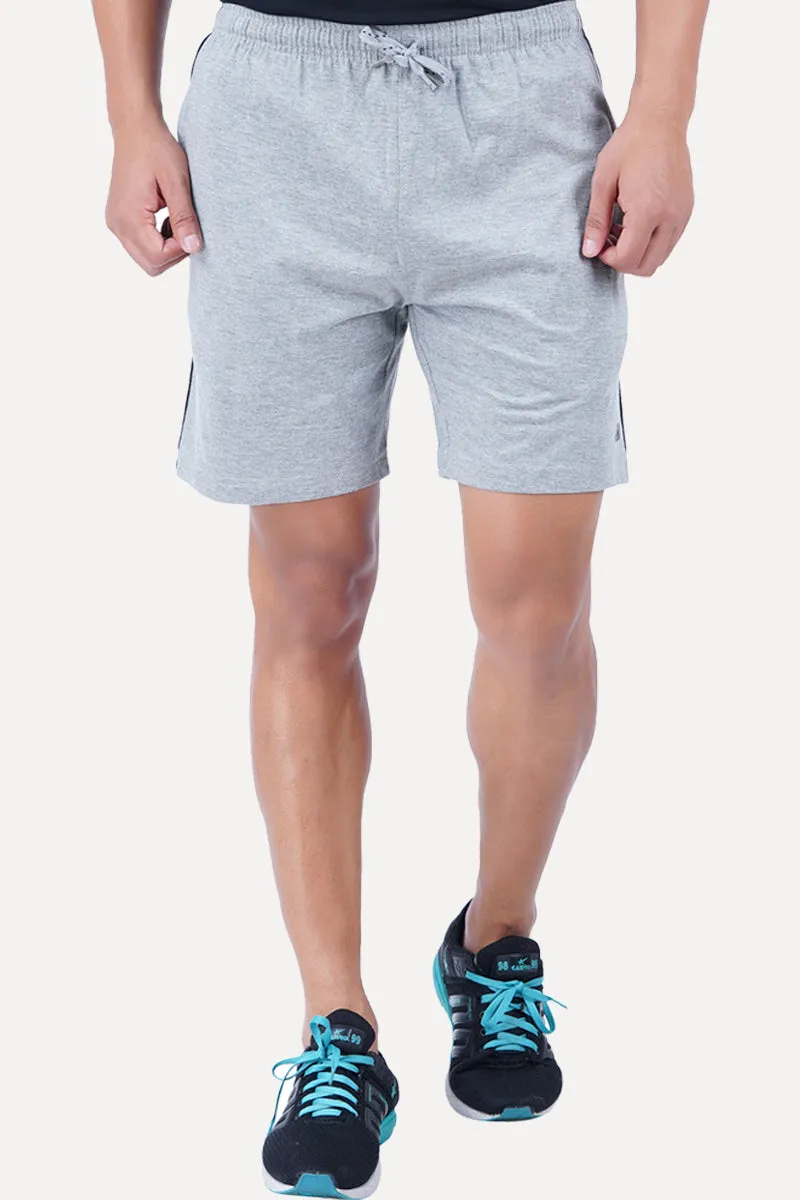 Shorts - Gray Knitted Shorts For Mens | Ariser