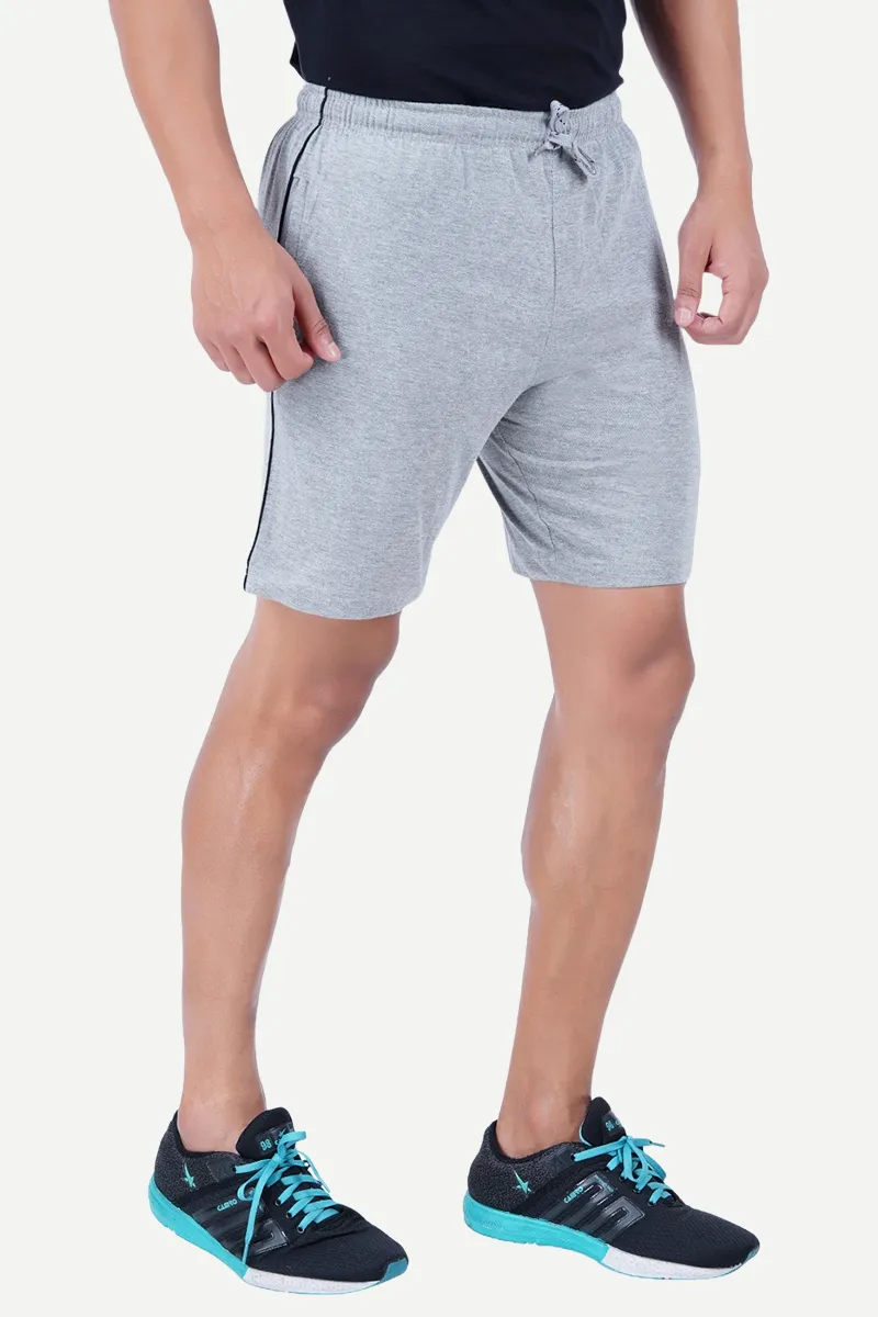 Shorts - Gray Knitted Shorts For Mens | Ariser