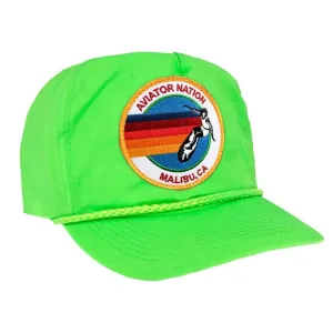 Signature Malibu Vintage Nylon Trucker Hat (Neon Green)