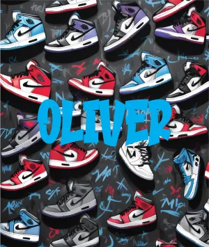 Sneakers Fuzzy Throw Blanket