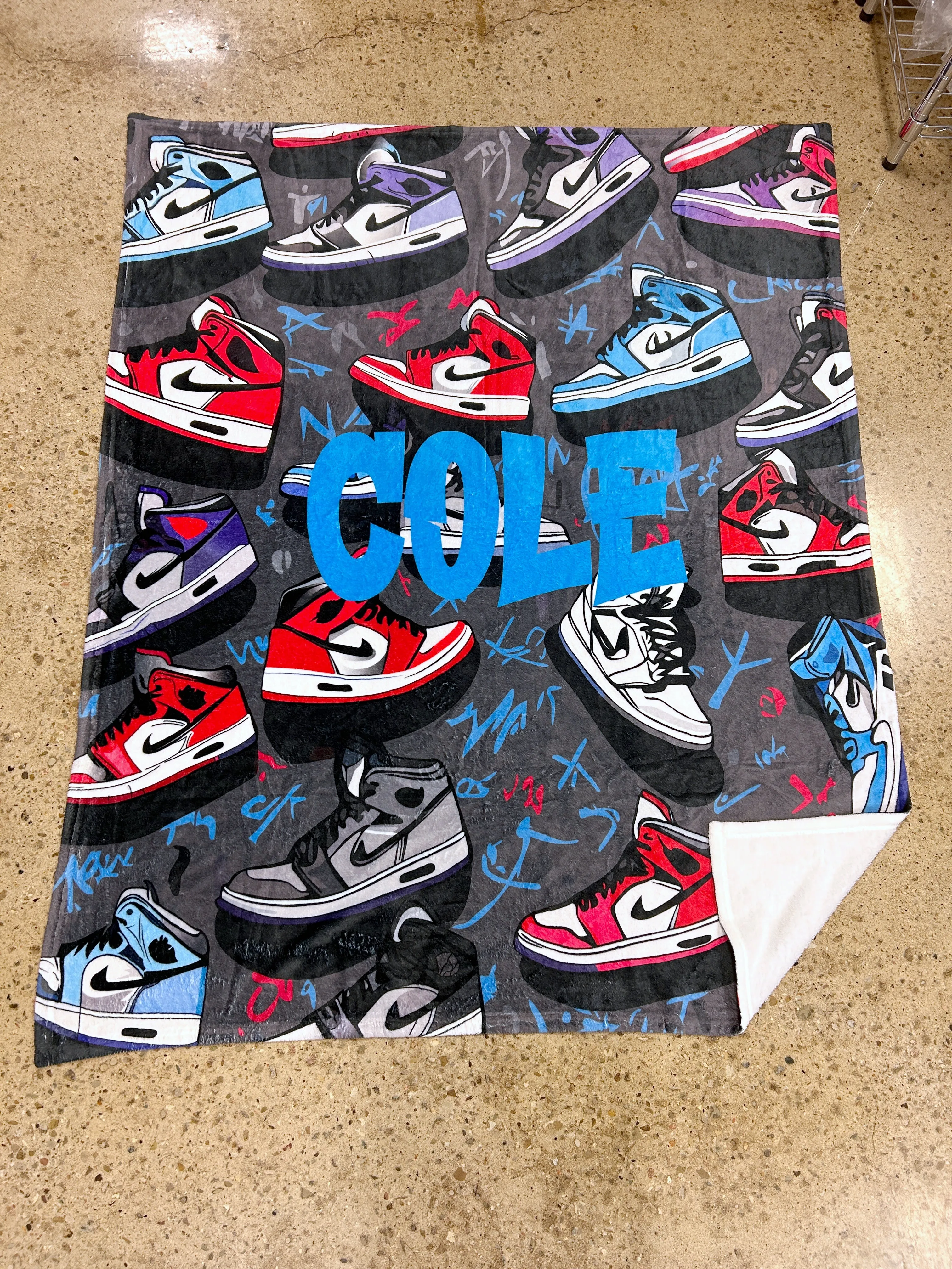 Sneakers Fuzzy Throw Blanket