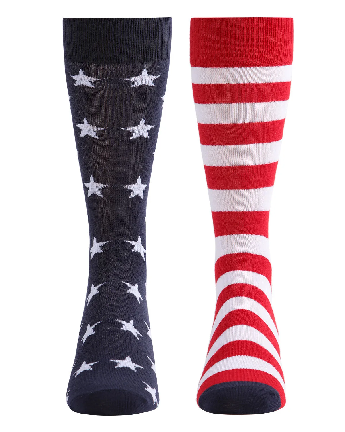 Stars and Stripes Patriotic Crew Socks