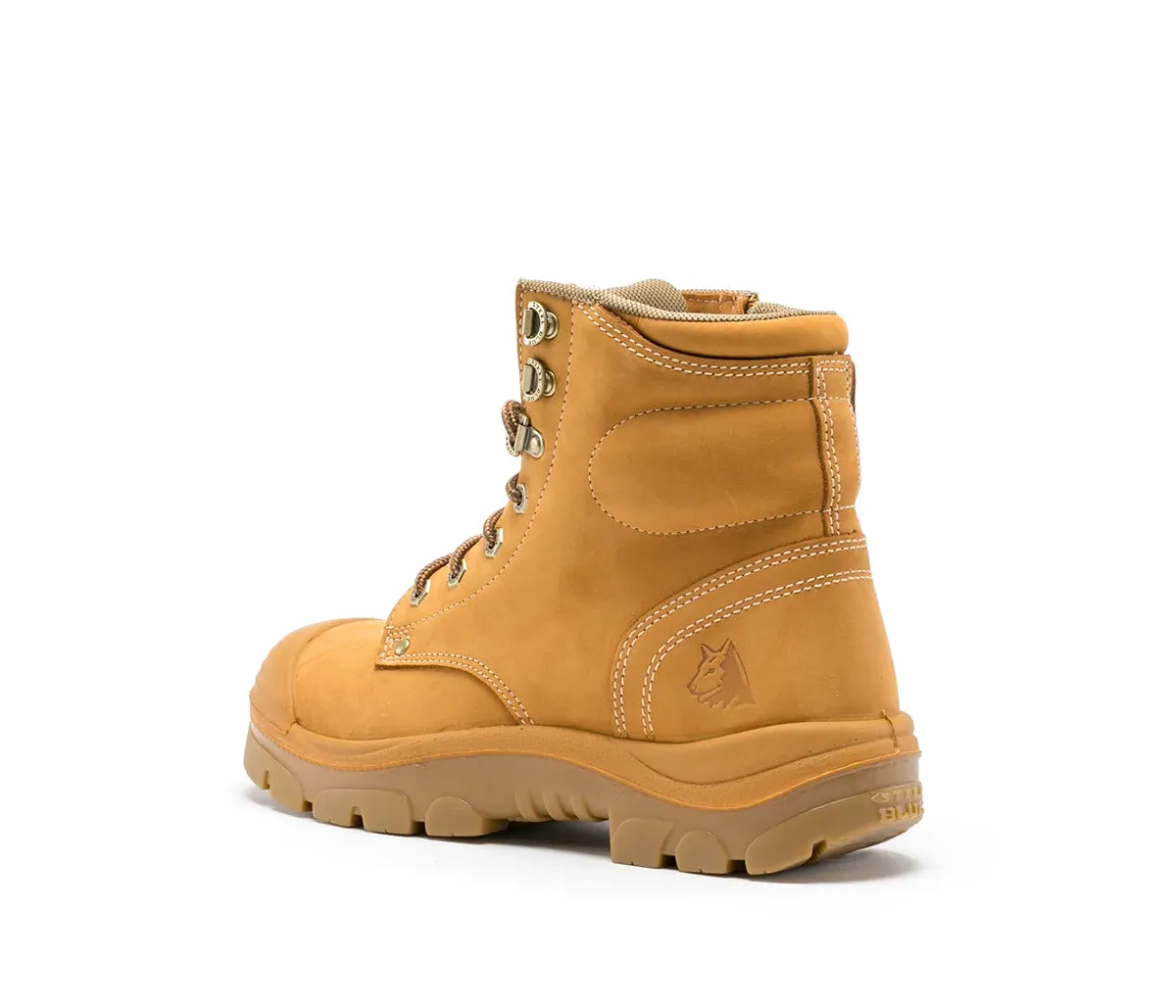 STEEL BLUE Argyle Lace Up Boot With Zip And Bump Cap 332152