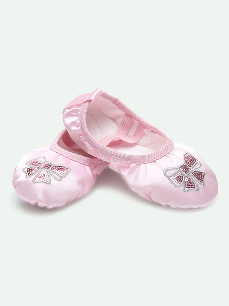 Summer Soft-soled Satin Embroidered Cat's Claw Ballet Shoes