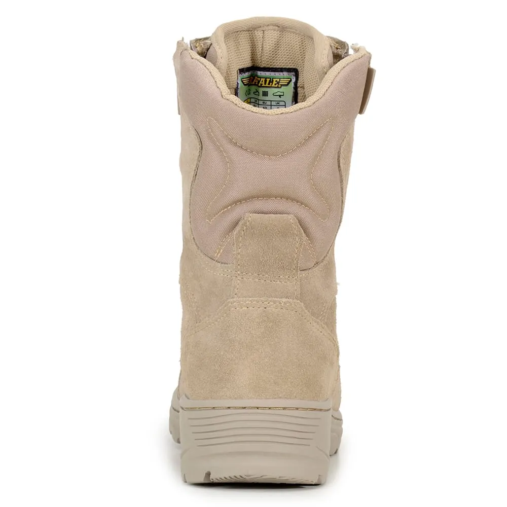 Tactical Boots Sniper Sand Leather Lace Zipper
