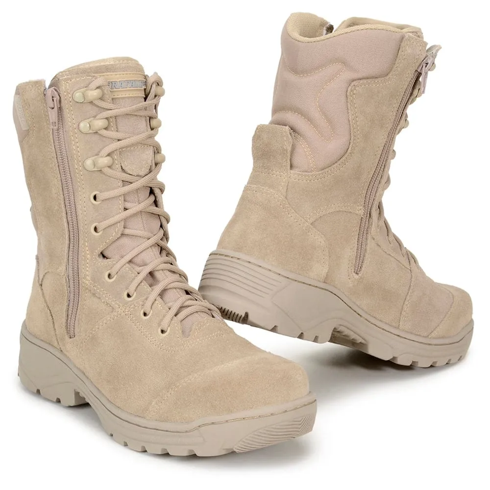 Tactical Boots Sniper Sand Leather Lace Zipper