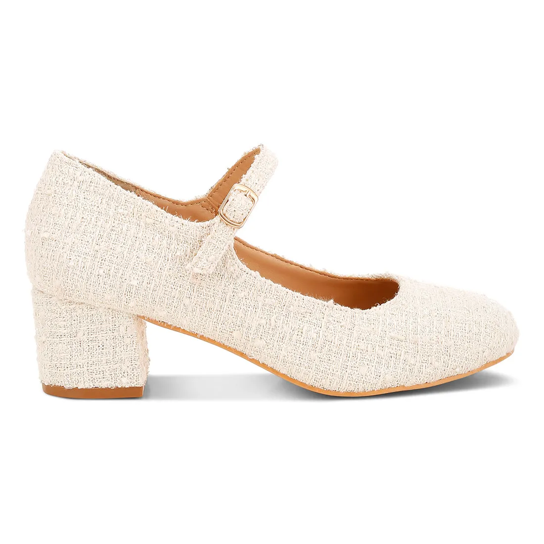 Tweed Mary Jane Sandals