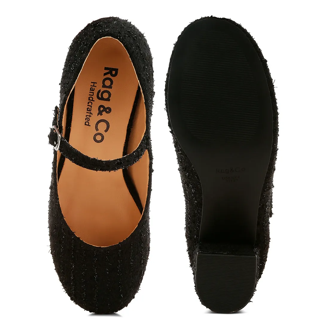 Tweed Mary Jane Sandals