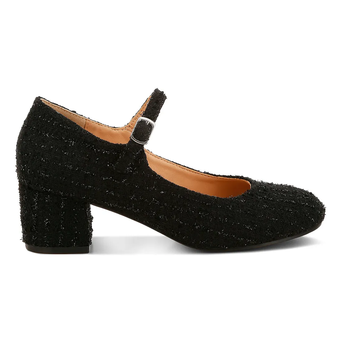 Tweed Mary Jane Sandals