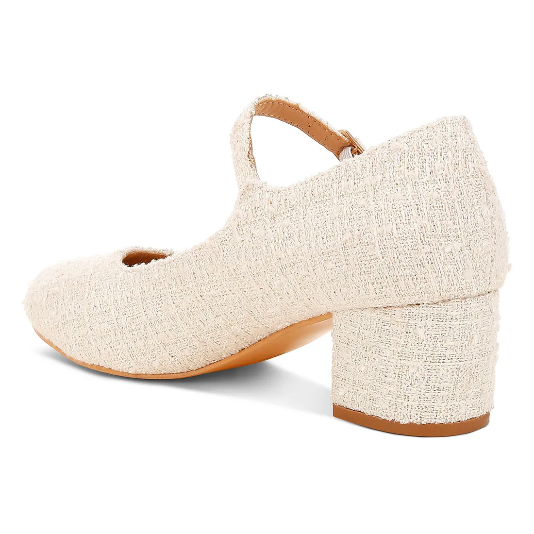 Tweed Mary Jane Sandals